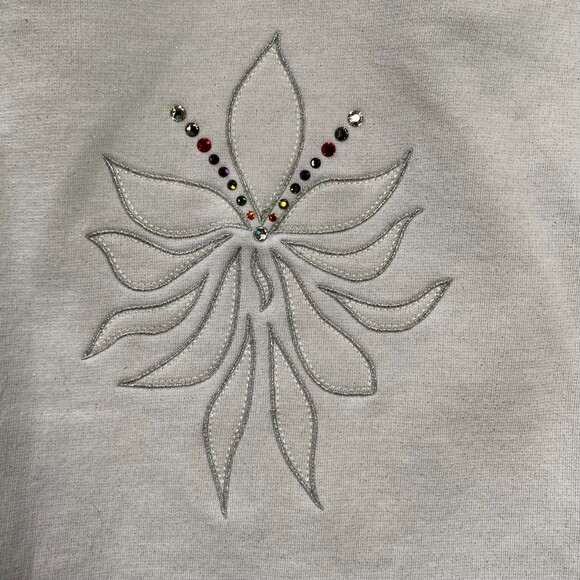 Vist 412 Futura Sweater Italian Ski Gear Sparkly Cotton Fleece Sweater Size 12 - Picture 2 of 12